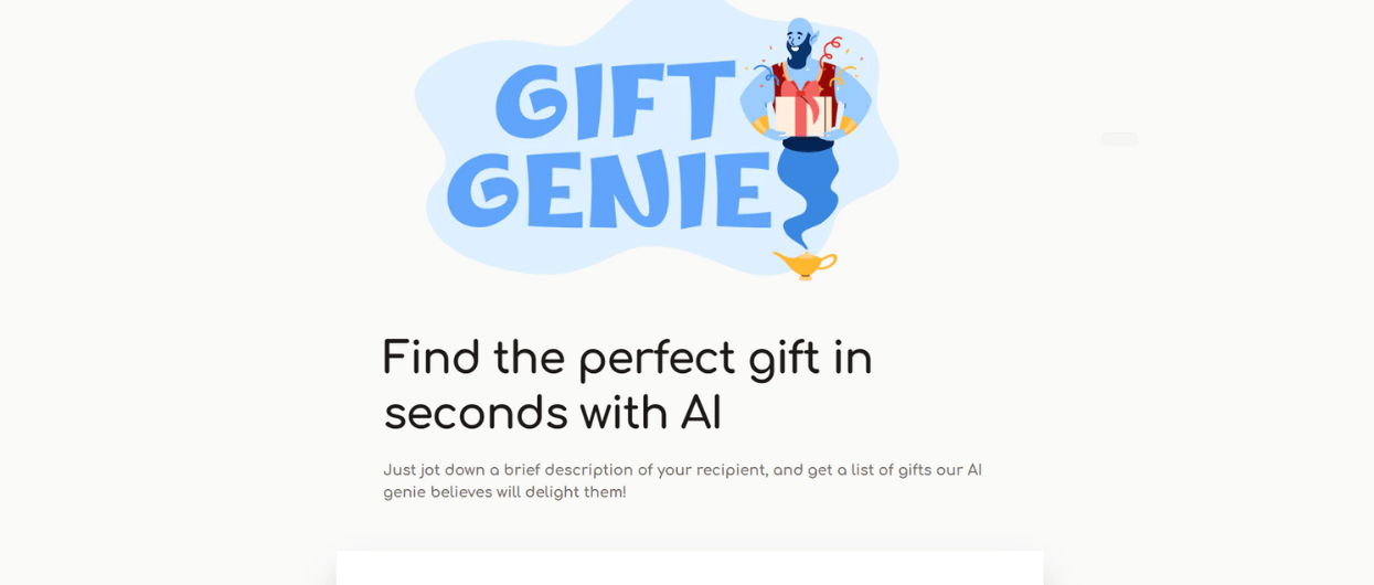 Gift Genie AI gift idea tools