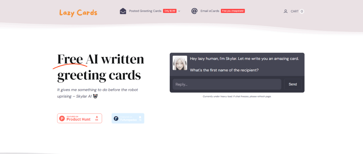 Lazy Cards ai gifting tool