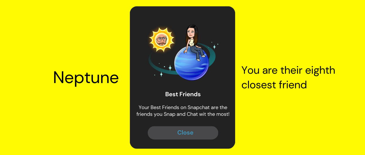 Neptune Friend solar system snapchat