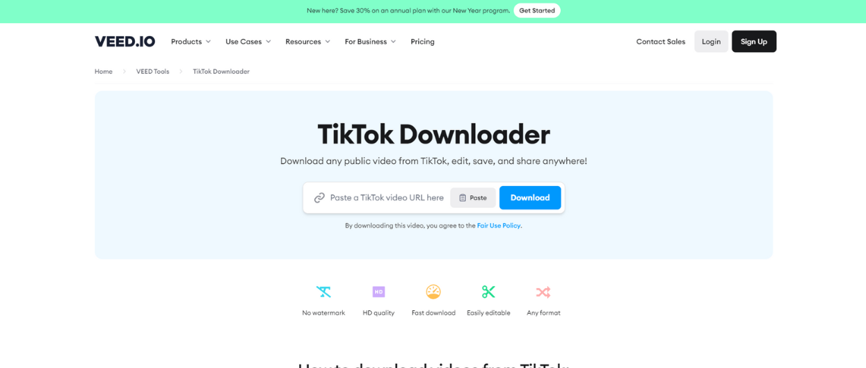 Veed.io tiktok mp4 converter